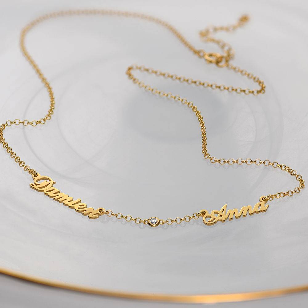Heritage Multiple Name Necklace with Diamonds in 18K Gold Vermeil-3 Heritage Multiple Name Necklace with Diamonds in 18K Gold Vermeil-3 product photo