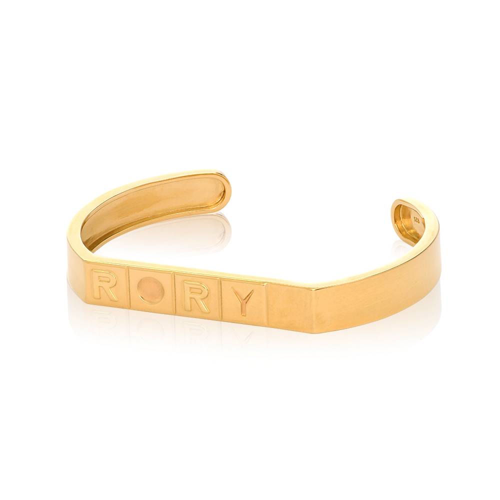Domino ™ Unisex Board Cuff in 18k Gold Plating-7 product photo