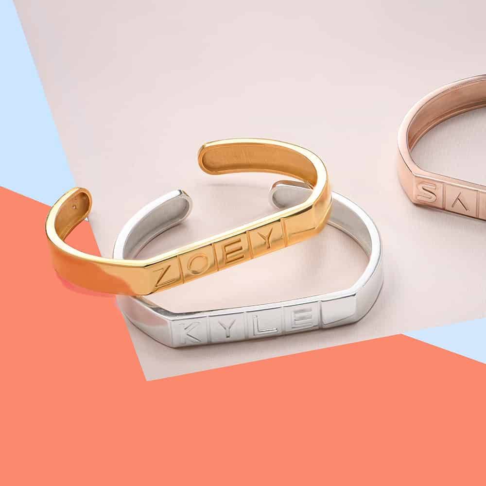 Domino ™ Unisex Board Cuff in 18k Gold Plating-4 product photo