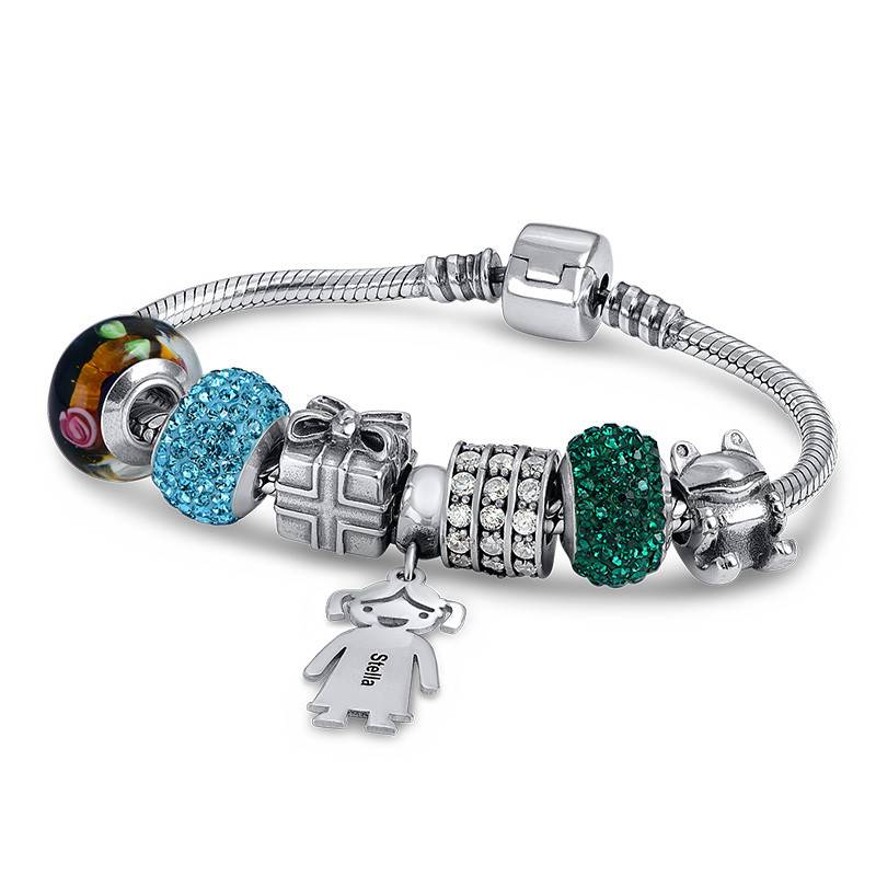 Emerald Birthstone Bead with Cubic Zirconia-1 Emerald Birthstone Bead with Cubic Zirconia-1 product photo