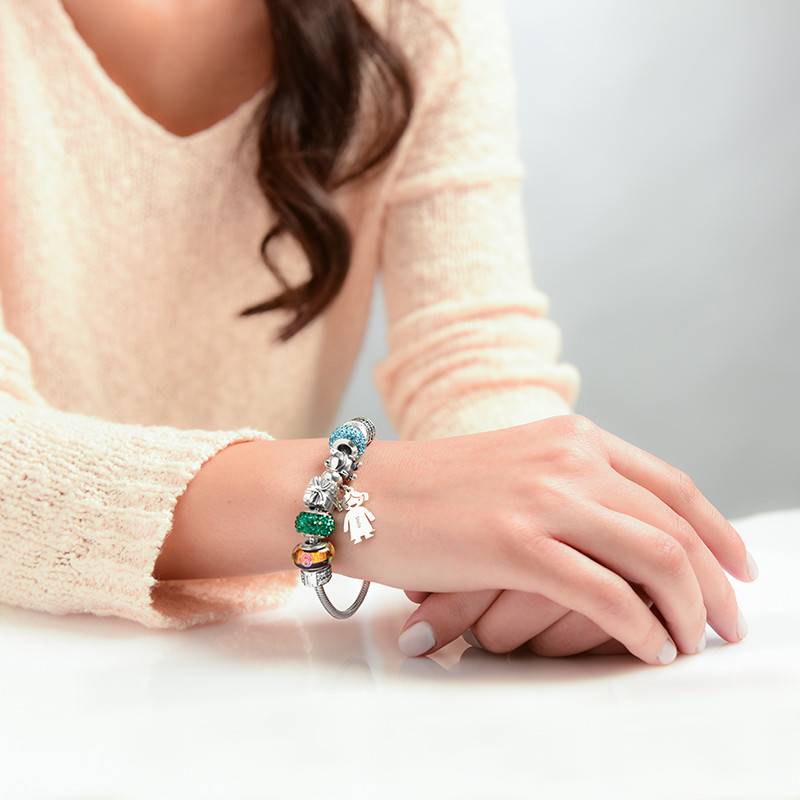 Emerald Birthstone Bead with Cubic Zirconia-2 Emerald Birthstone Bead with Cubic Zirconia-2 product photo