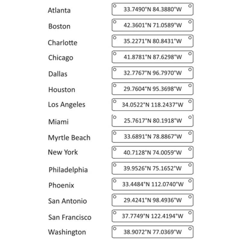 Engraved Coordinates Bar Necklace-1 product photo