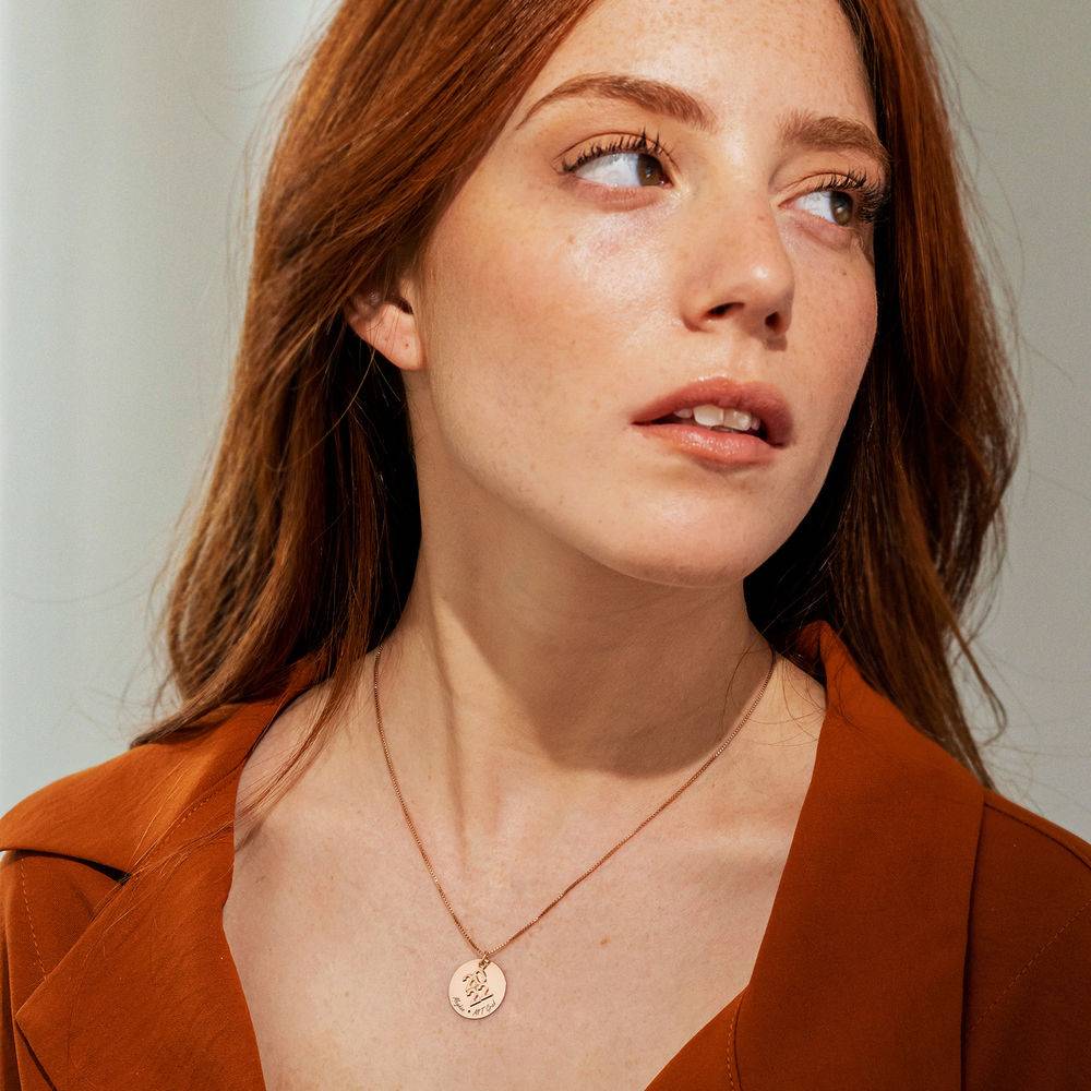 Engraved Graduation Necklace in Rose Gold Plating-3 product photo