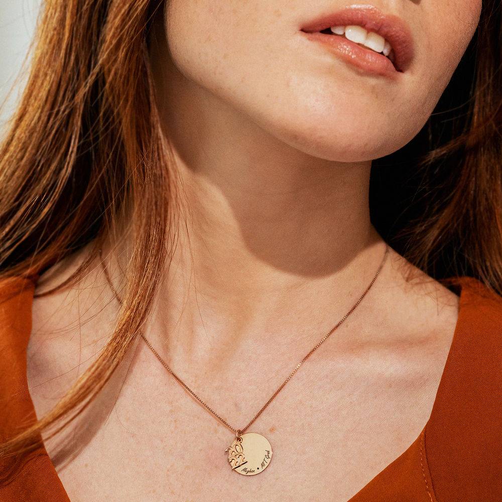 Engraved Graduation Necklace in Rose Gold Plating-4 product photo