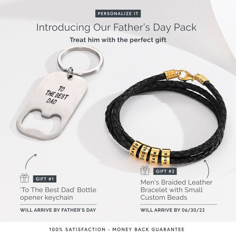 Father's Day Pack: Personalized bracelet and keychain-3 product photo
