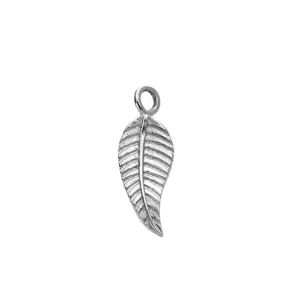 Leaf Charm for Linda Necklace in Silver-1 product photo