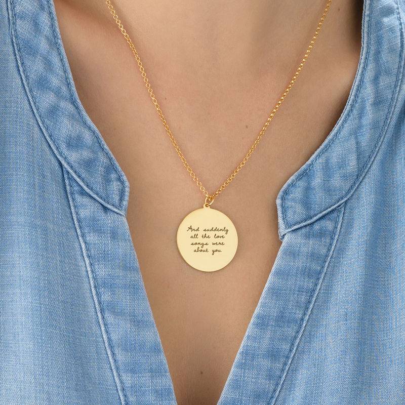 Love Note Circle Necklace in Gold Plating-2 product photo