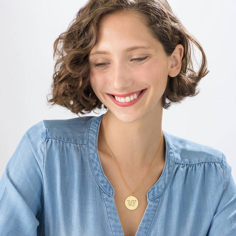 Love Note Circle Necklace in Gold Plating-3 product photo