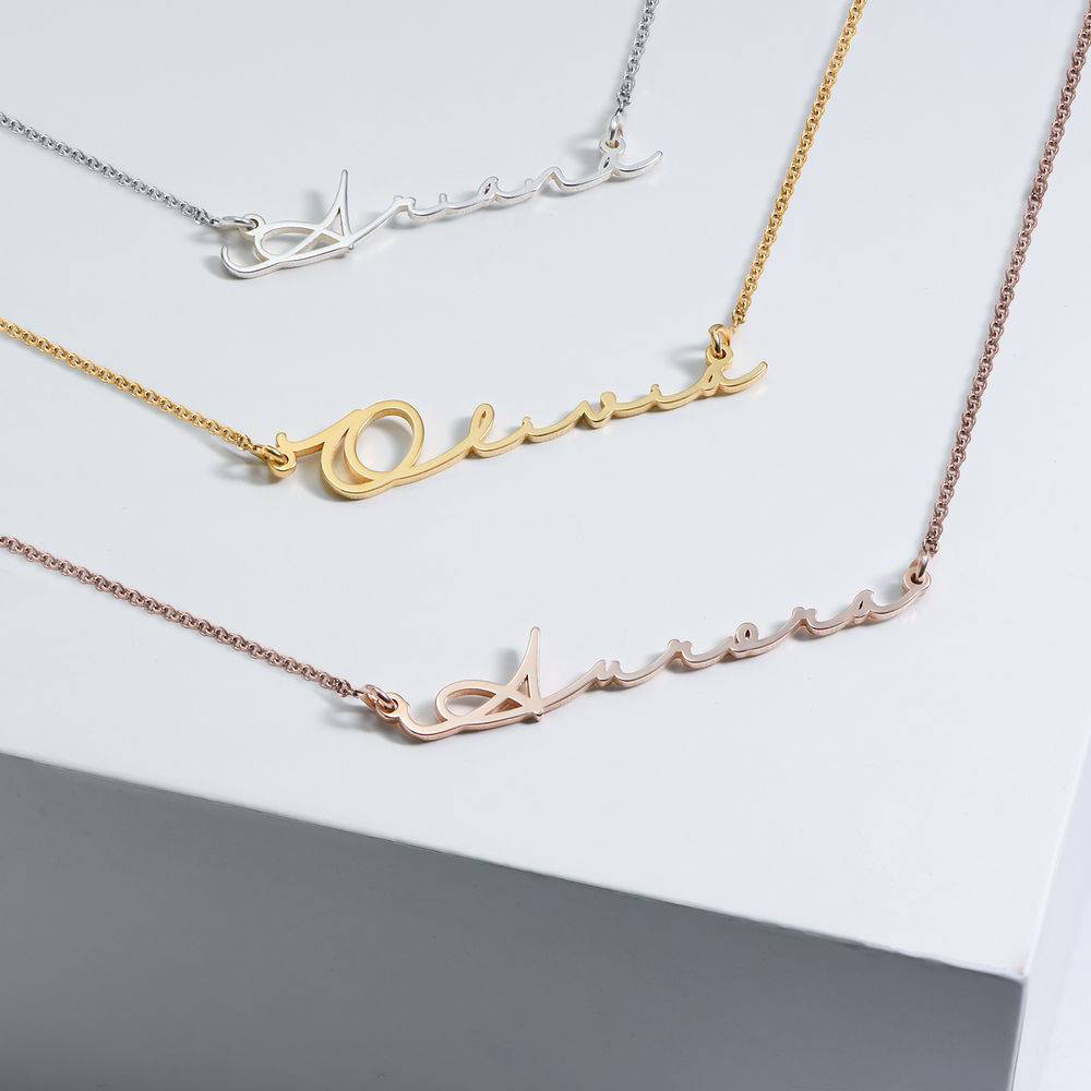 Signature Style Name Necklace in 18K Gold Vermeil - Version-4 Signature Style Name Necklace in 18K Gold Vermeil - Version-4 product photo
