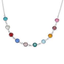 Silver Birthstones Necklace