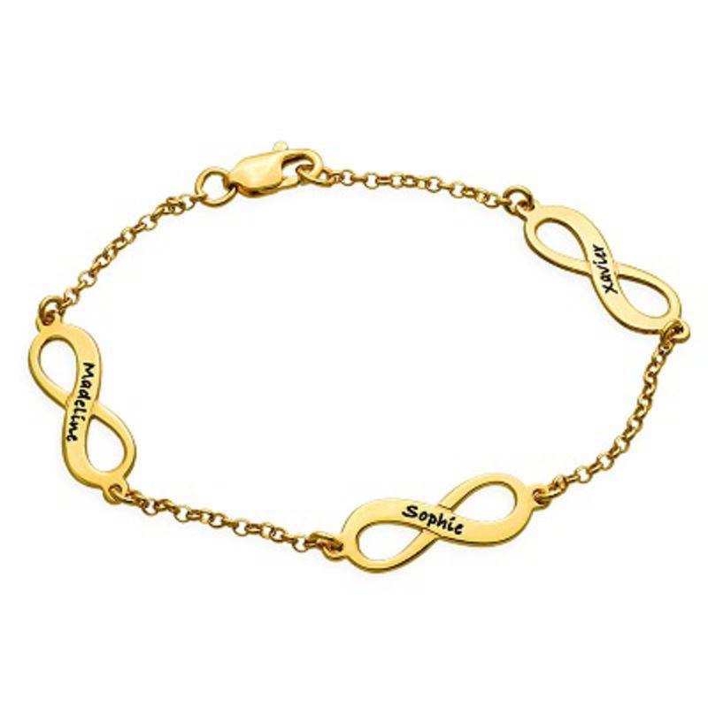 Multiple Infinity Bracelet in 14K Solid Yellow Gold-2 Multiple Infinity Bracelet in 14K Solid Yellow Gold-2 product photo