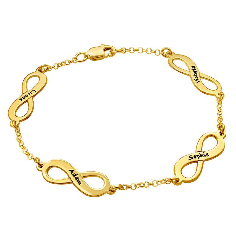 Multiple Infinity Bracelet in 18K Gold Vermeil-4 product photo
