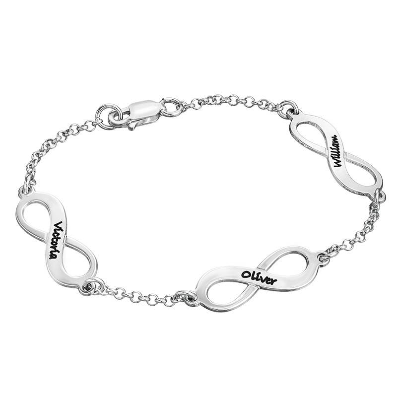 Multiple Infinity Bracelet in Sterling Silver-3 product photo