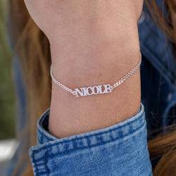✨NICHOLE SILVER  ADJUSTABLE NAME BRACELET  *NWT*✨ Sterling Silver Adjustable Name Bracelet | HSN main image 2