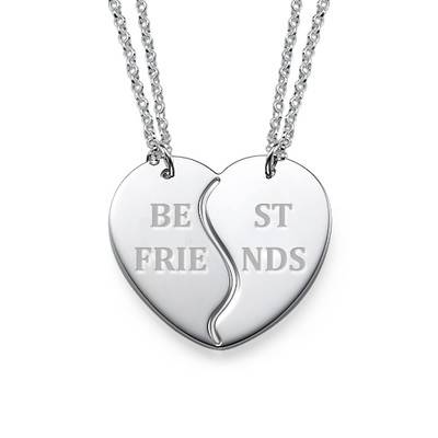 Personalized Best Friends Necklace Set in Sterling Silver-3 product photo