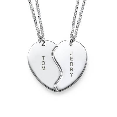 Personalized Best Friends Necklace Set in Sterling Silver-1 product photo