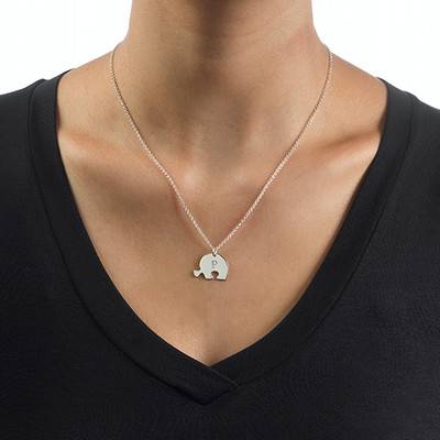 3 Piece Puzzle Necklace Set with Initials in Sterling Silver-2 product photo