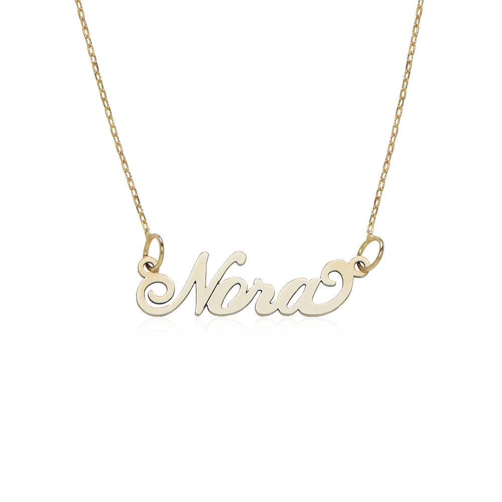 Small Carrie Name Necklace in 10K Solid Yellow Gold-3 product photo