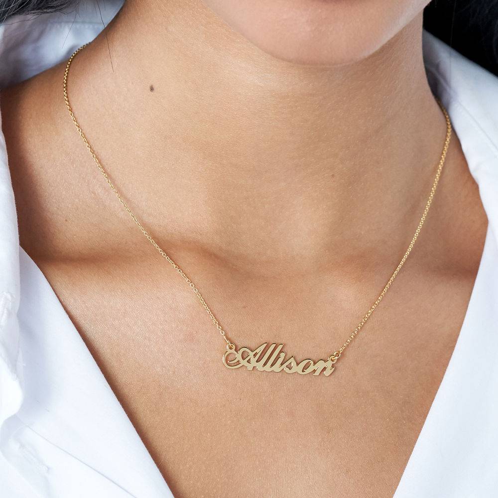 Hollywood Small Name Necklace in 18K Gold Plating - J-3 product photo