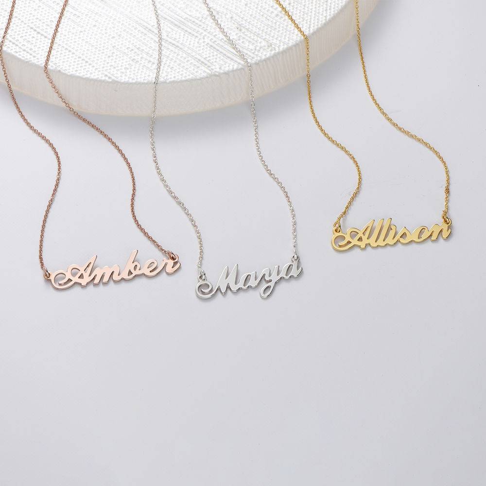 Hollywood Small Name Necklace in 18K Rose Gold Vermeil-1 product photo