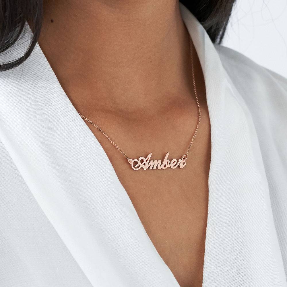 Hollywood Small Name Necklace in 18K Rose Gold Vermeil-2 product photo