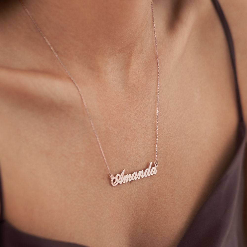 Hollywood Small Name Necklace in 14K Rose Gold-4 Hollywood Small Name Necklace in 14K Rose Gold-4 product photo