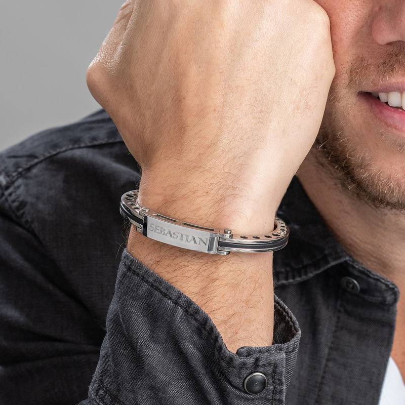 Stainless Steel Engraved Men's Bracelet-2 product photo