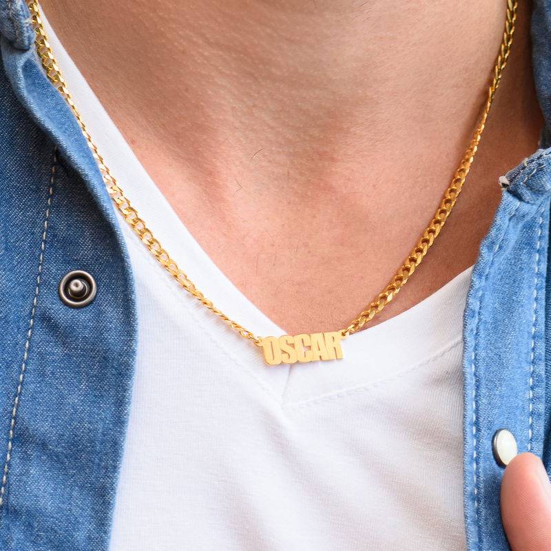 Thick Chain Name Necklace in 18K Gold Plating-2 product photo
