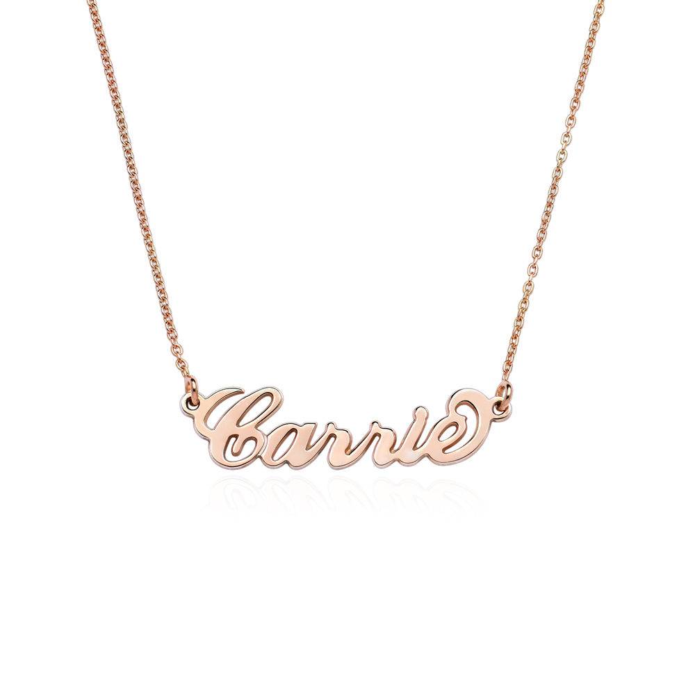 Small Carrie Name Necklace in 18K Rose Gold Plating-2 Small Carrie Name Necklace in 18K Rose Gold Plating-2 product photo