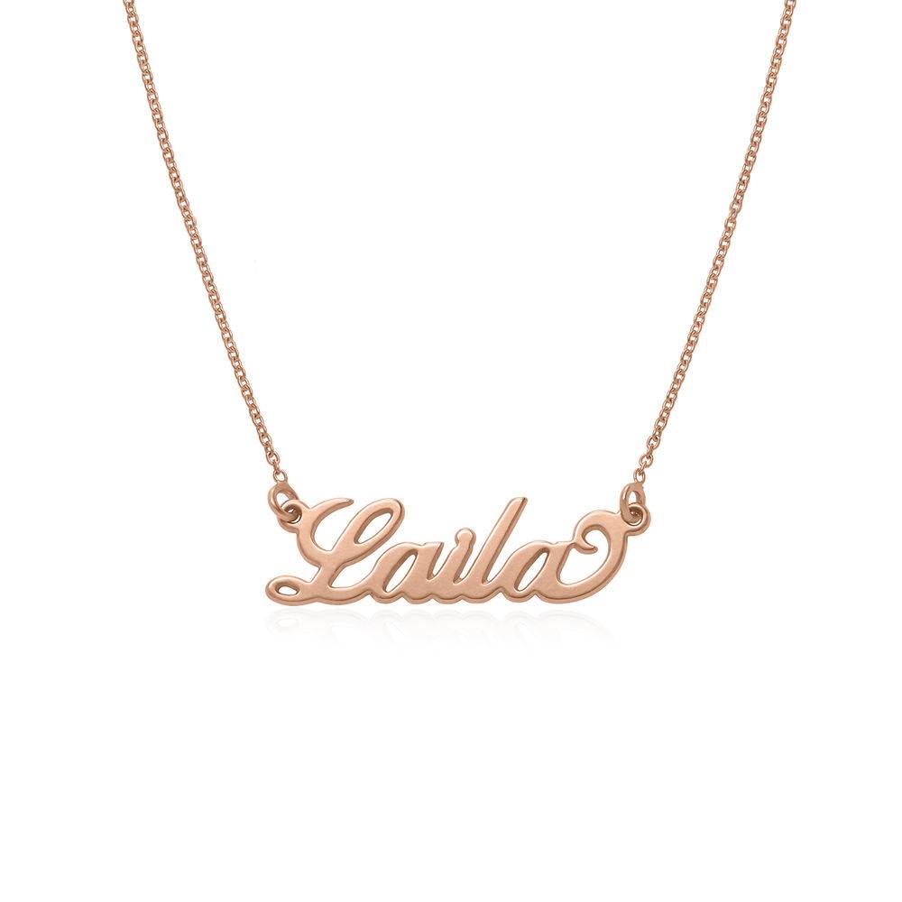 Small Carrie Name Necklace in 18K Rose Gold Plating-3 Small Carrie Name Necklace in 18K Rose Gold Plating-3 product photo